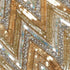 Handmade Christmas Tree Skirt - Hand Beaded Metallic Starburst on French Vanilla Silk - 60"/72" - ARCADIA HOME